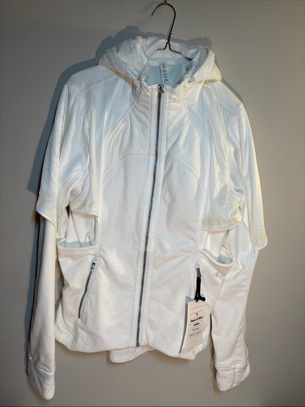 lululemon athletica White Fleece Jacket BRAND NEW NEVER WORN